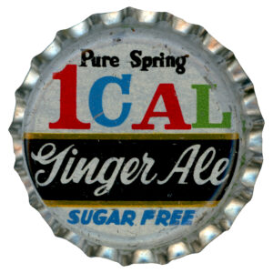 1 Calorie Pure Spring Sugar Free Ginger Ale Bottle Cap