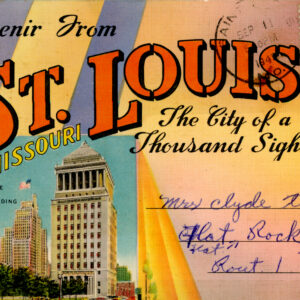 Souvenir from St. Louis Missouri City of a Thousand Sights Postcard