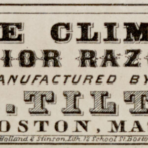 JG Tilton Climax Superior Razor Strop Boston Massachusetts Label