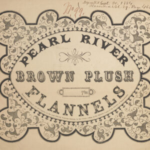 Pearl River Brown Plush Flannels Label