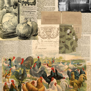 Roosters Chilling Junk Journal Page