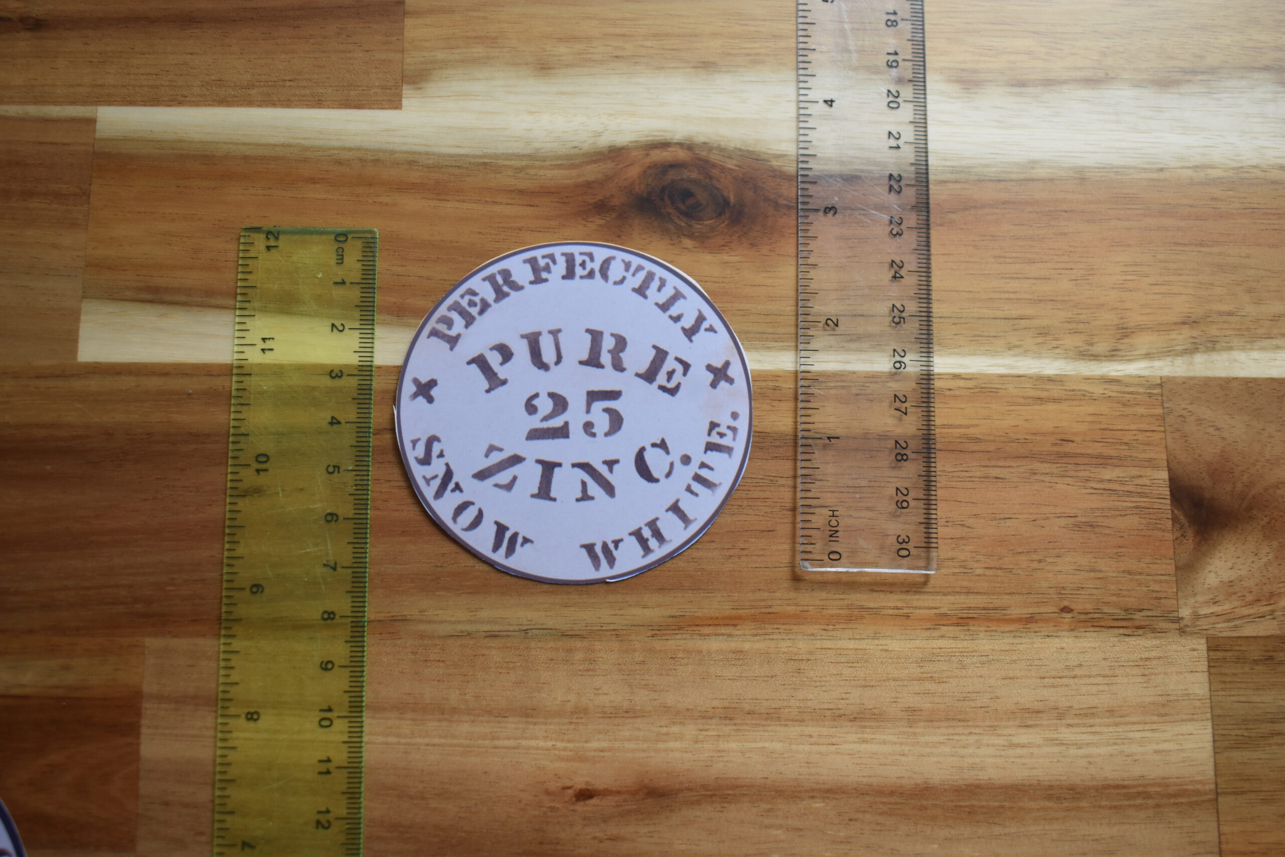 Perfectly Pure Snow White Zinc Paint Label w/Sample - Image 2