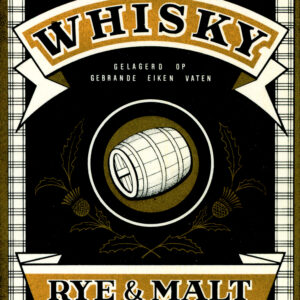 Whisky Rye and Malt Label