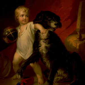 Boy and Dog Trade Card
