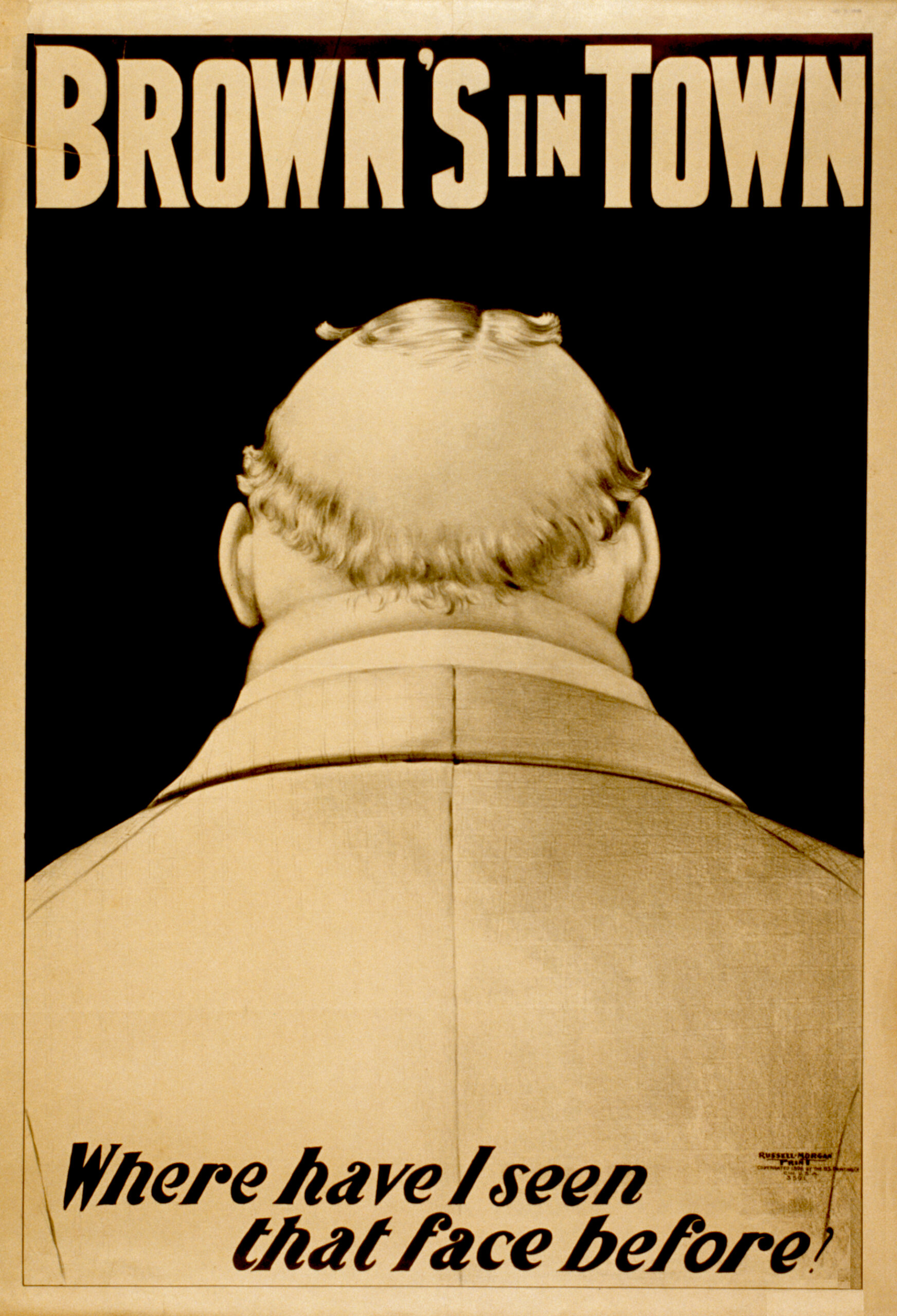Brown's In Town Where Have I Seen That Face Victorian Poster