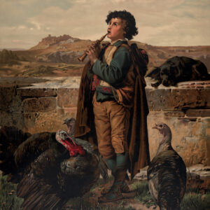 Gathering the Flock Victorian Picture Card