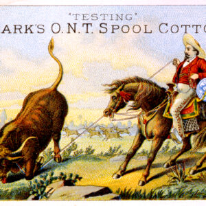 Testing Clark's Cotton Spool Thread Victorian Trade Card