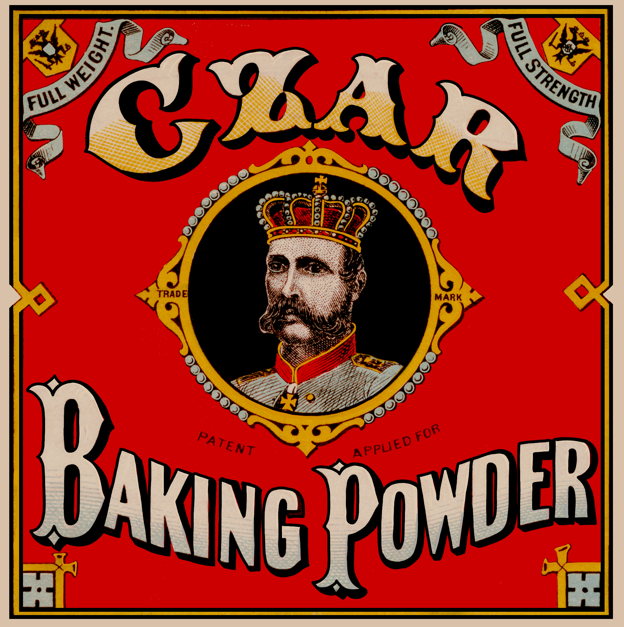 Czar Baking Powder Label